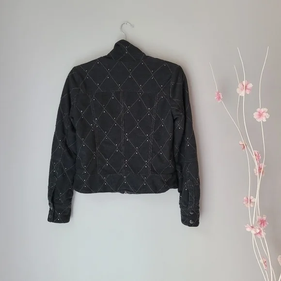 FREE PEOPLE Studded Moto Diamond Quilted Jacket - Picture 4 of 10